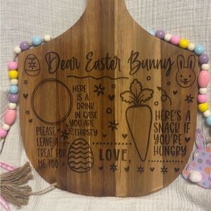 Wooden Easter Bunny Treat Board